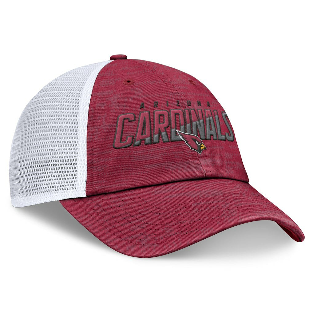 Arizona Cardinals Challenge Trucker Adjustable Hat Heather Cardinal