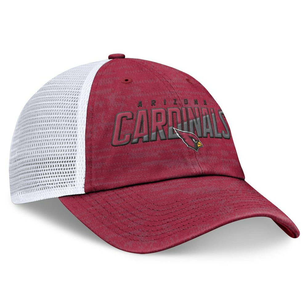 Arizona Cardinals Challenge Trucker Adjustable Hat Heather Cardinal
