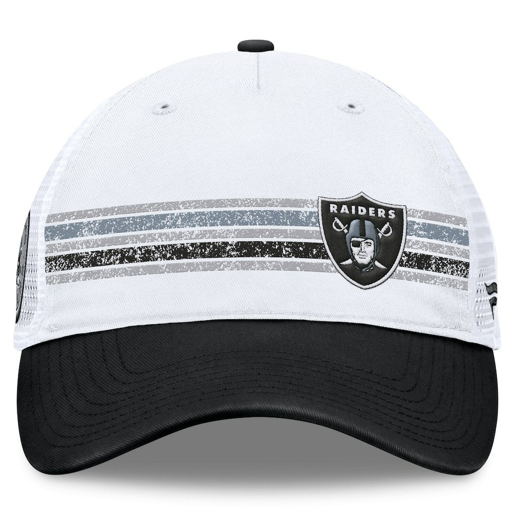 Las Vegas Raiders Flawless Stripe Adjustable Hat White/Black