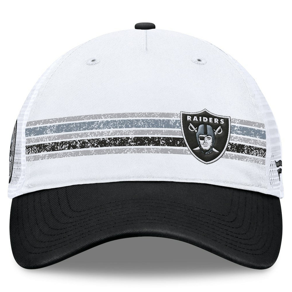 Las Vegas Raiders Flawless Stripe Adjustable Hat White/Black
