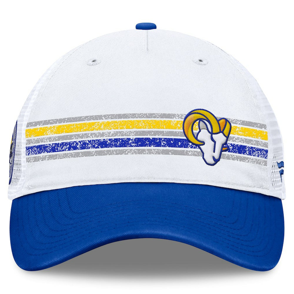 Los Angeles Rams Flawless Stripe Adjustable Hat White/Royal