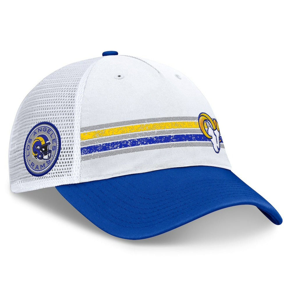 Los Angeles Rams Flawless Stripe Adjustable Hat White/Royal