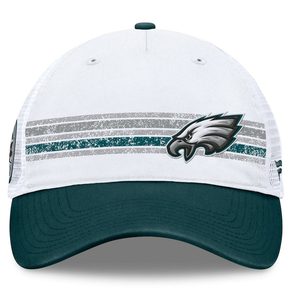 Philadelphia Eagles Flawless Stripe Adjustable Hat White/Midnight Green