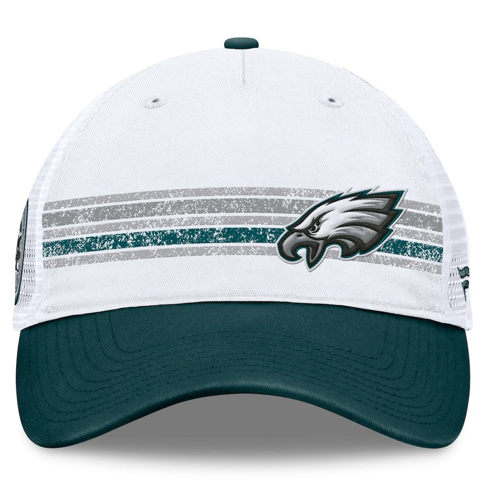 Philadelphia Eagles Flawless Stripe Adjustable Hat White/Midnight Green