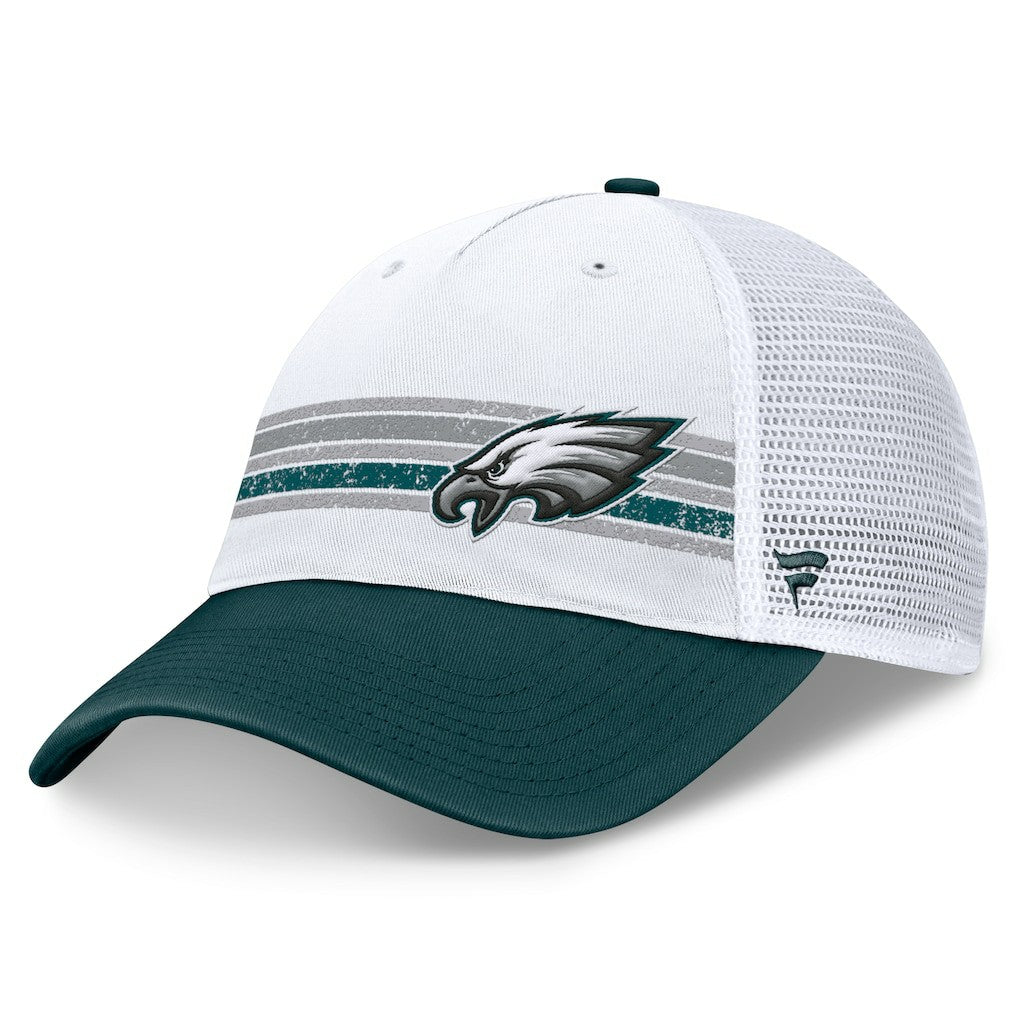 Philadelphia Eagles Flawless Stripe Adjustable Hat White/Midnight Green