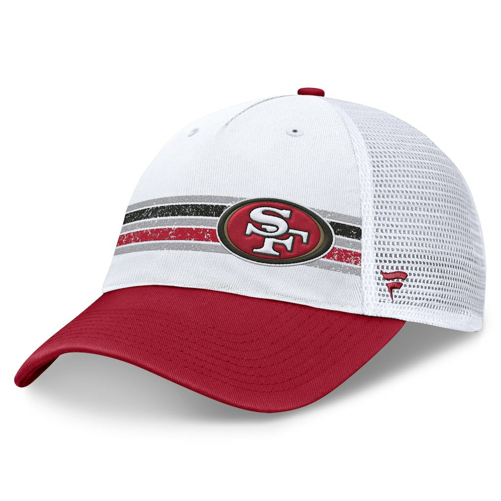 San Francisco 49ers Flawless Stripe Adjustable Hat White/Scarlet