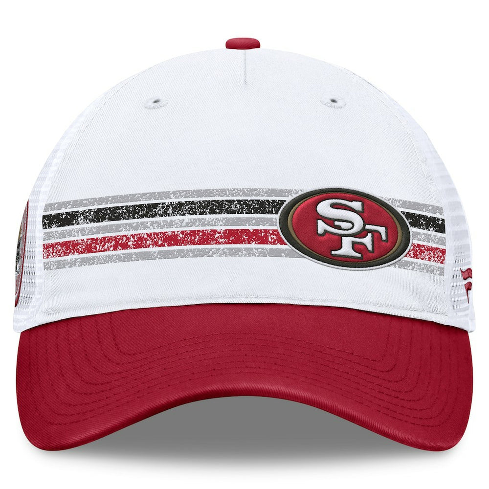 San Francisco 49ers Flawless Stripe Adjustable Hat White/Scarlet