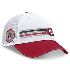 San Francisco 49ers Flawless Stripe Adjustable Hat White/Scarlet