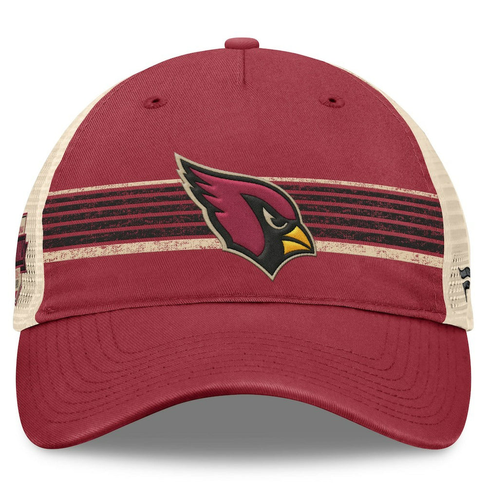 Arizona Cardinals Center Stripe Trucker Adjustable Hat Cardinal/Natural