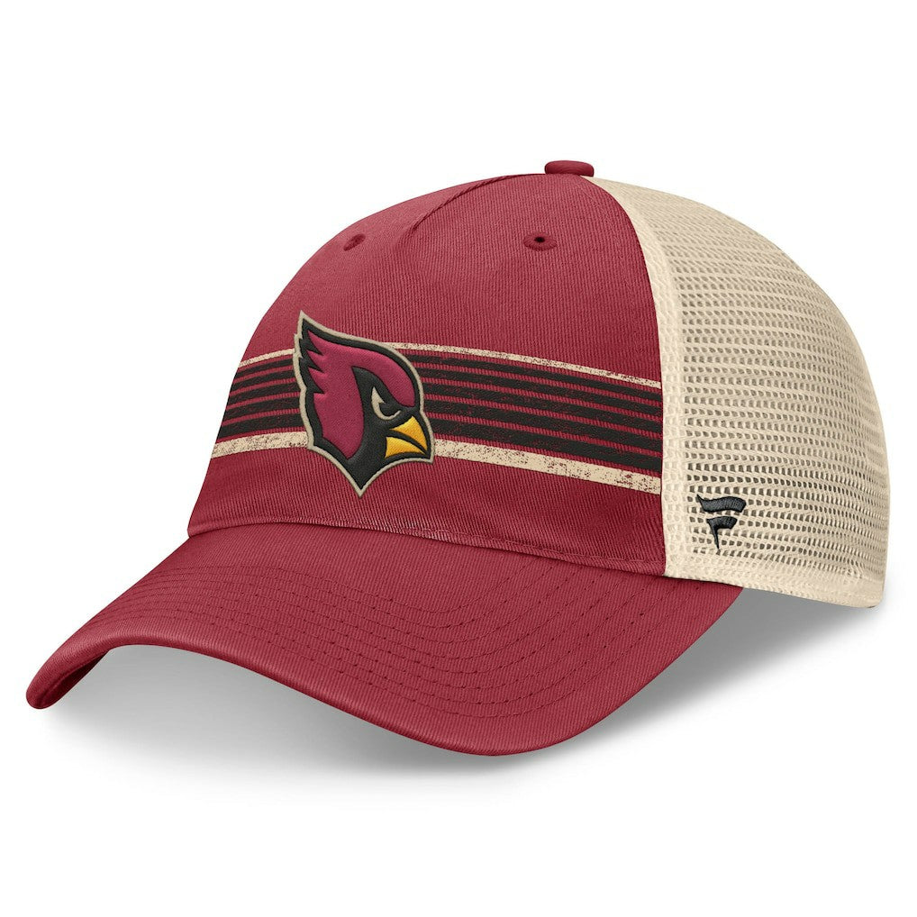 Arizona Cardinals Center Stripe Trucker Adjustable Hat Cardinal/Natural