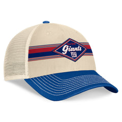 New York Giants Diamond Stripe Trucker Adjustable Hat Natural/Royal