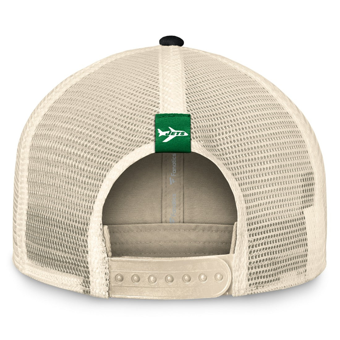 New York Jets Diamond Stripe Trucker Adjustable Hat Natural/Black