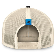 Carolina Panthers Diamond Stripe Trucker Adjustable Hat Natural/Black