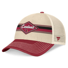 Arizona Cardinals Diamond Stripe Trucker Adjustable Hat Natural/Cardinal