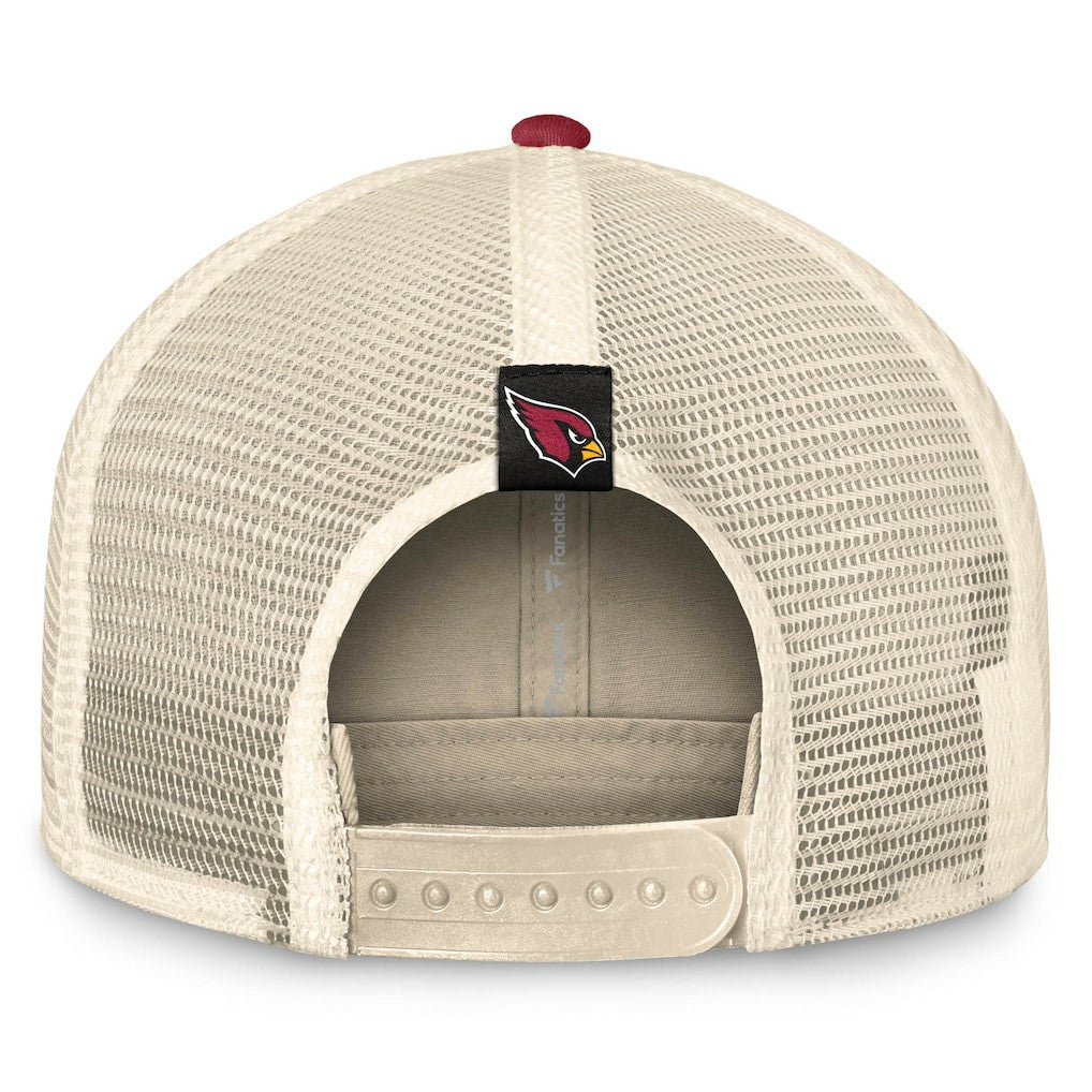 Arizona Cardinals Diamond Stripe Trucker Adjustable Hat Natural/Cardinal