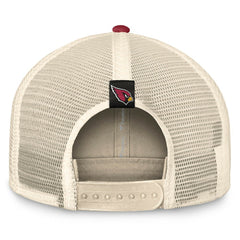 Arizona Cardinals Diamond Stripe Trucker Adjustable Hat Natural/Cardinal