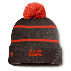 Cleveland Browns Holding Cuffed Knit Hat with Pom Brown