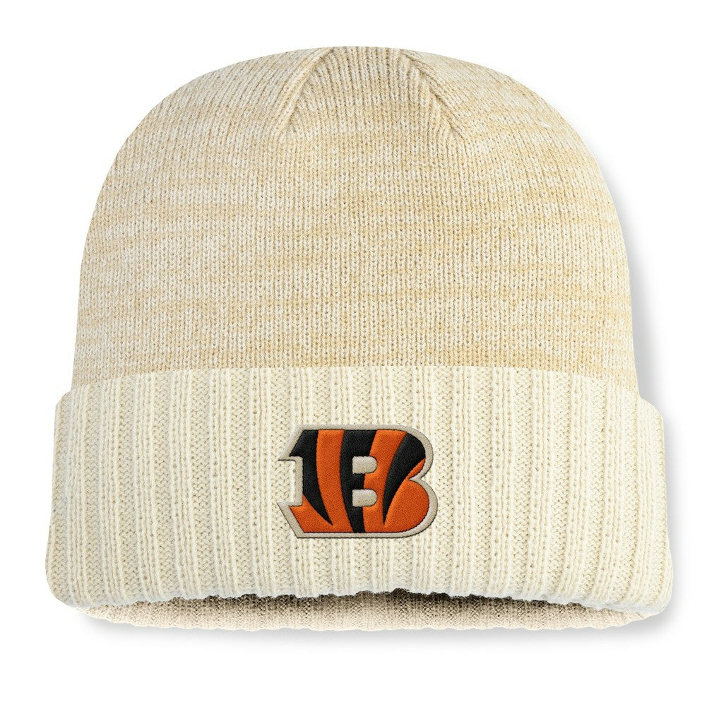 Cincinnati Bengals Block Cuffed Knit Hat Cream