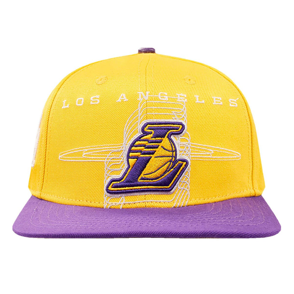 Los Angeles Lakers Pro Standard Logo Morph Snapback Hat Gold/Purple