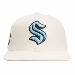 NHL Seattle Kraken Pro Standard Retro Classic Logo Snapback Hat - Cream