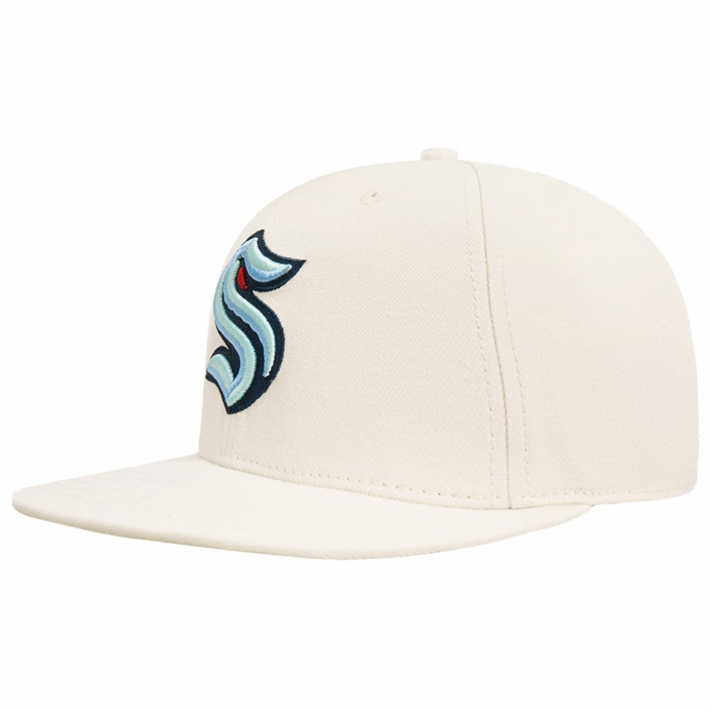 NHL Seattle Kraken Pro Standard Retro Classic Logo Snapback Hat - Cream