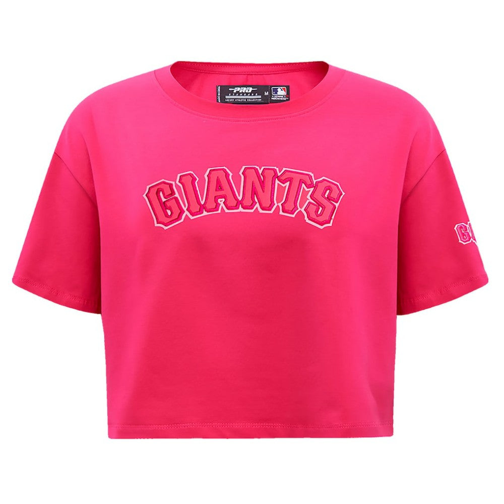San Francisco Giants Pro Standard Women's Triple Pink Boxy Cropped T-Shirt - Pink T-shirts