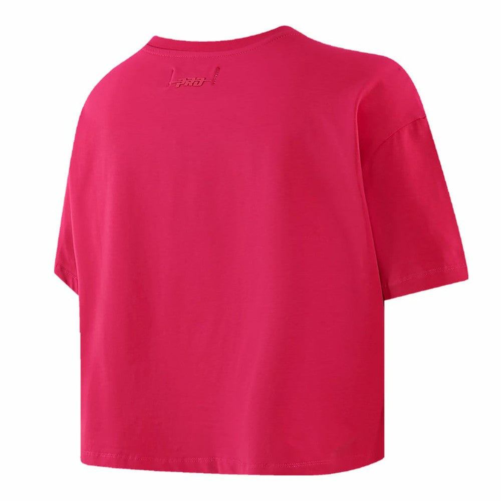 Boston Red Sox Pro Standard Women's Triple Pink Boxy Cropped T-Shirt - Pink T-shirts