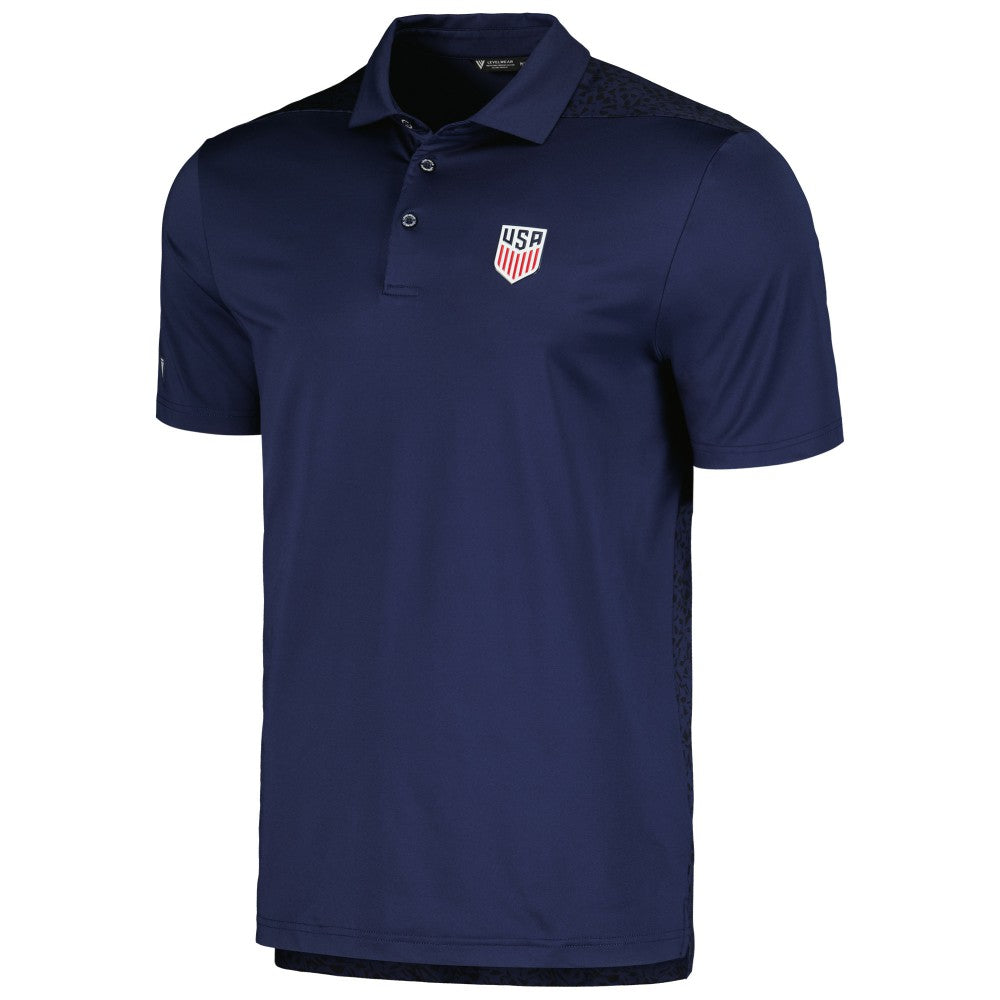 USMNT Levelwear Spry Performance Polo Navy shop
