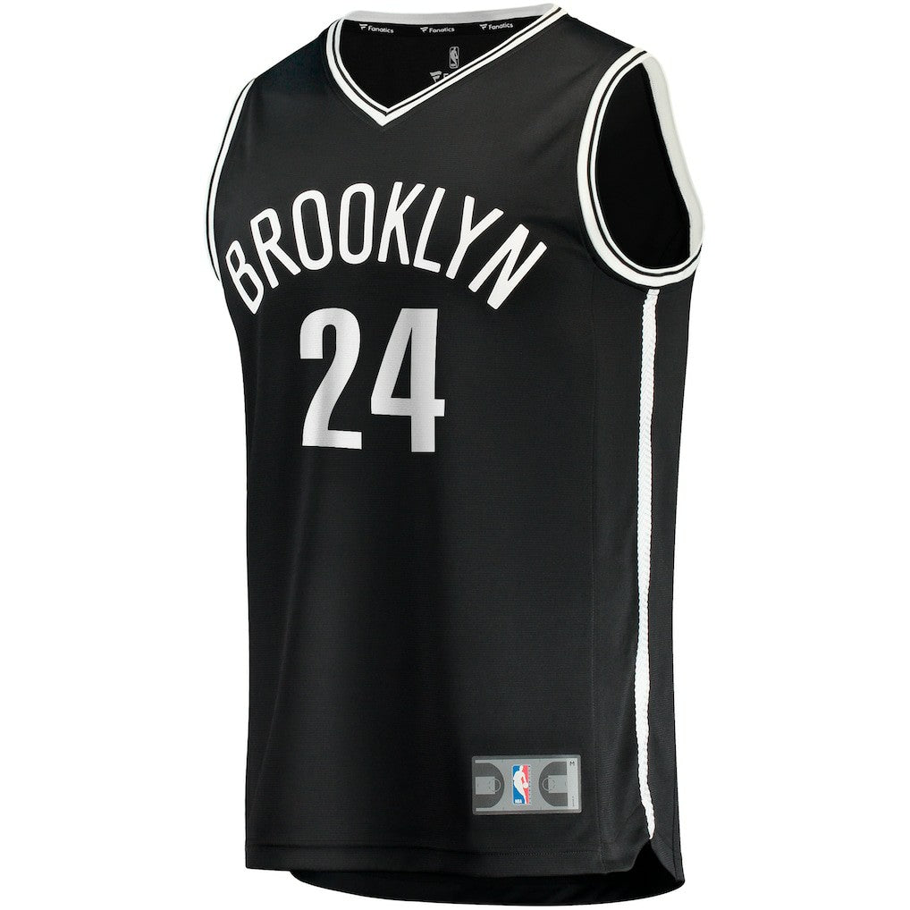 Cam Thomas Brooklyn Nets Big & Tall Fast Break Player Jersey Black Icon Edition