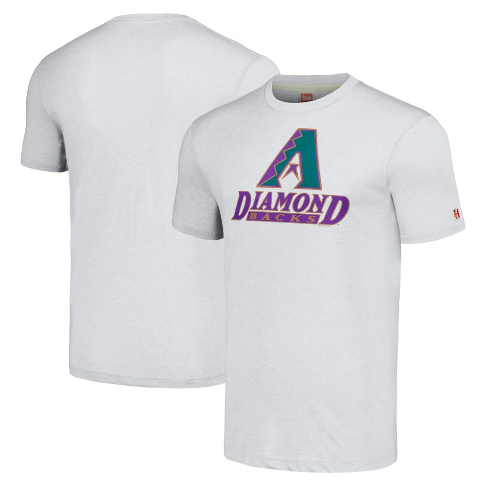 Arizona Diamondbacks Homage Hand-Drawn Logo Tri-Blend T-Shirt - Gray T-shirts