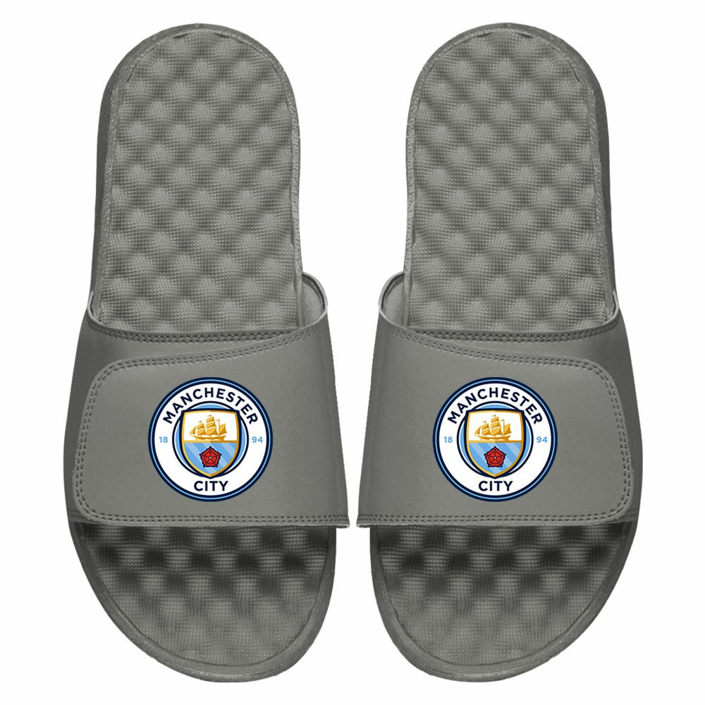Manchester City ISlide Primary Logo Slide Sandals Gray