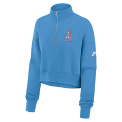 Tennessee Titans Women's Rewind Phoenix Half-Zip Sweatshirt Light Blue