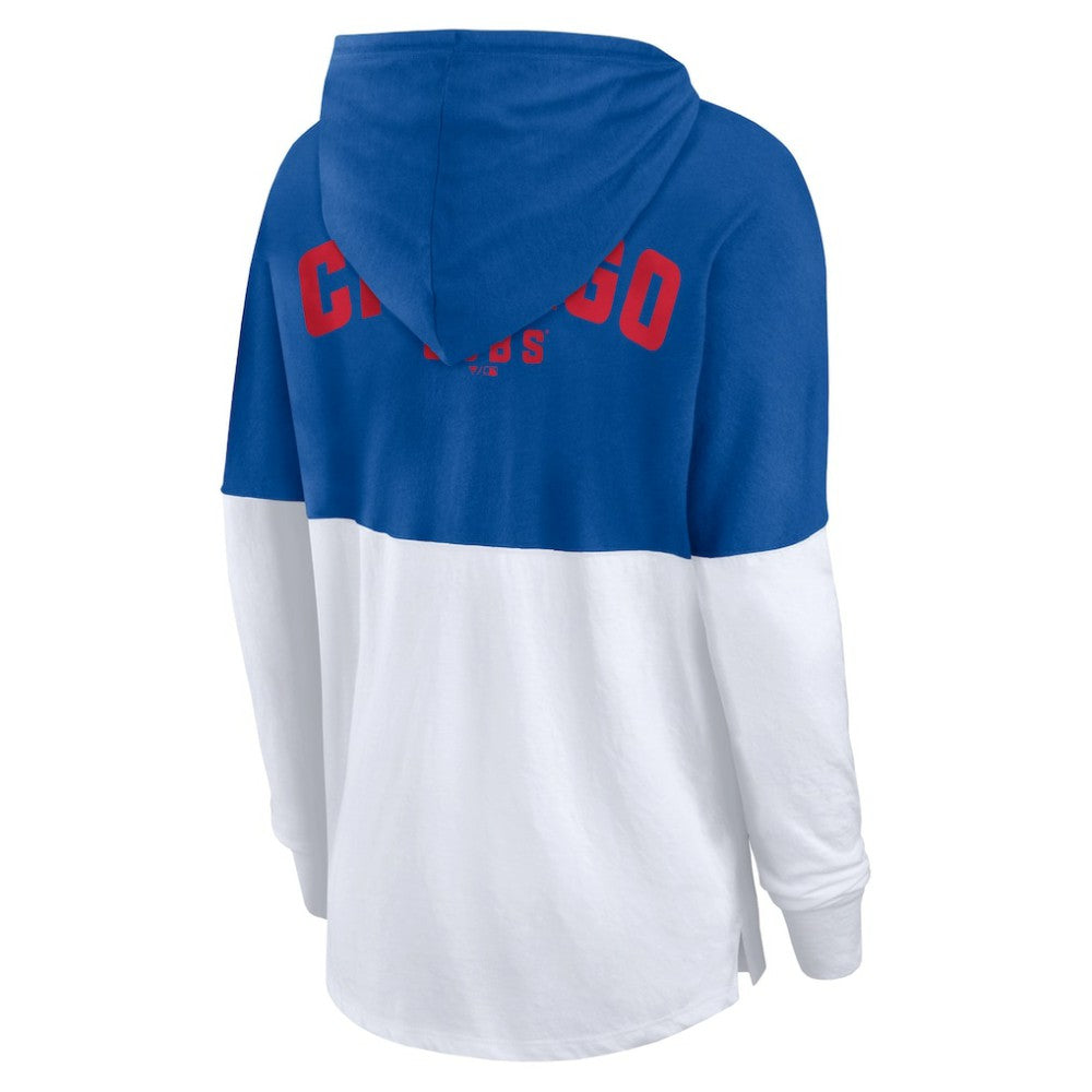 Chicago Cubs Fanatics Women's Backup Option Pullover Hoodie - Royal/White Hoodies
