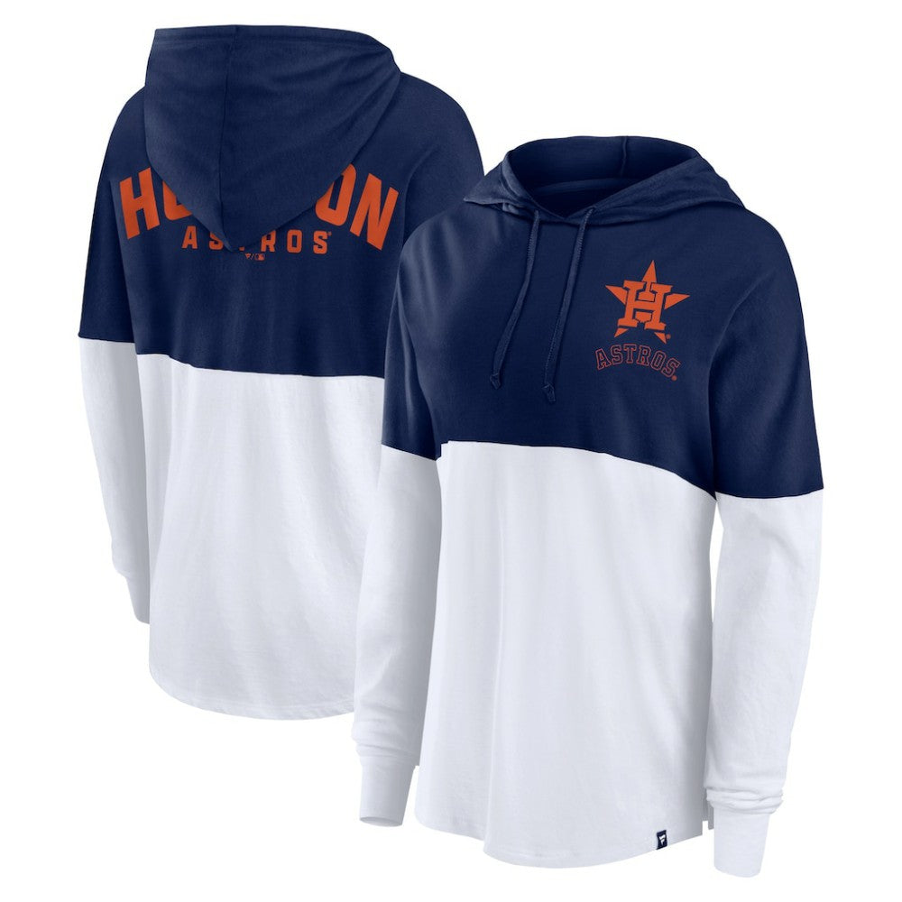 Houston Astros Fanatics Women's Backup Option Pullover Hoodie - Navy/White Hoodies