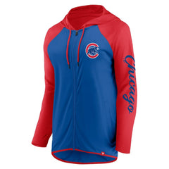Chicago Cubs Fanatics Women's Script Sleeve Full-Zip Hoodie - Royal/Red Hoodies
