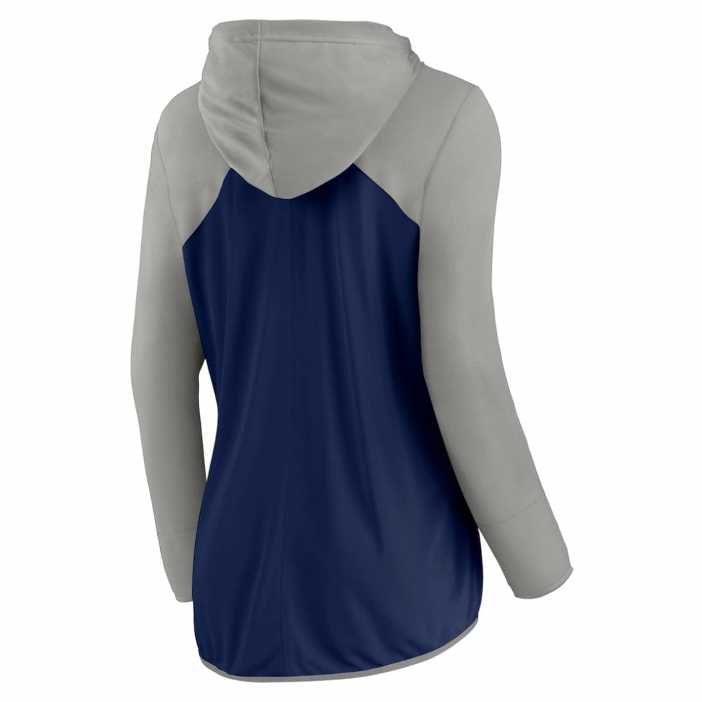 New York Yankees Fanatics Women's Script Sleeve Full-Zip Hoodie - Navy/Gray Hoodies