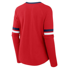 St. Louis Cardinals Fanatics Women's Won & Done Raglan Lace-Up Long Sleeve T-Shirt - Red T-shirts