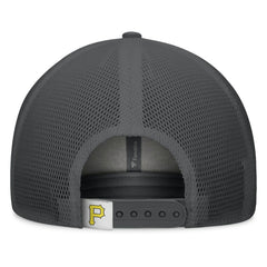 Pittsburgh Pirates Fanatics A-Frame Trucker Adjustable Hat - Gray/Graphite Hats