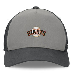 San Francisco Giants Fanatics A-Frame Trucker Adjustable Hat - Gray/Graphite Hats