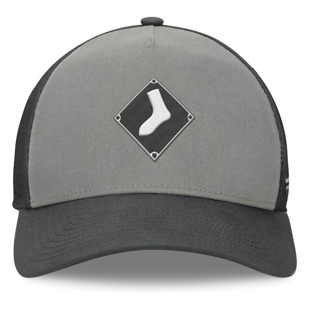 Chicago White Sox Fanatics A-Frame Trucker Adjustable Hat - Gray/Graphite Hats