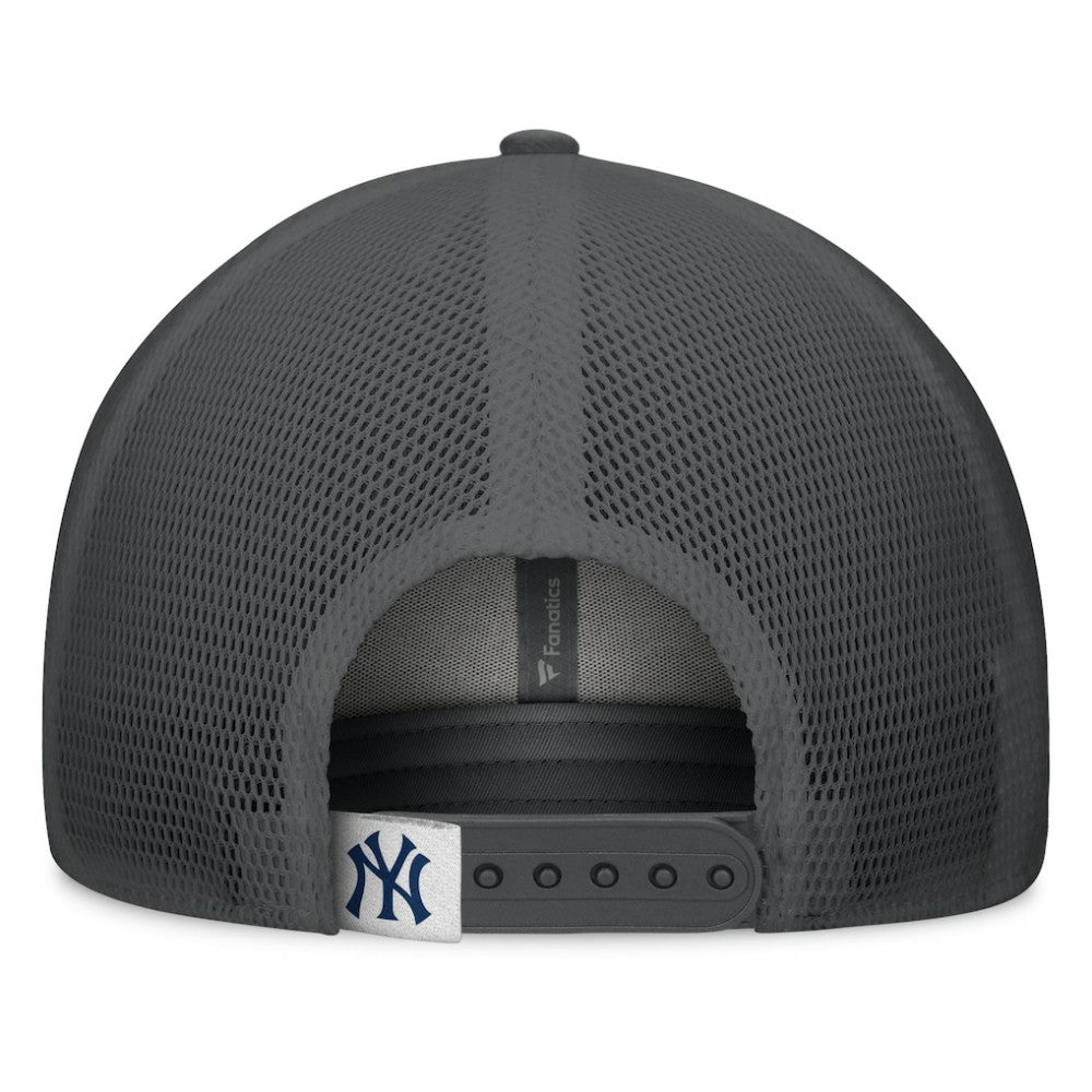 New York Yankees Fanatics A-Frame Trucker Adjustable Hat - Gray/Graphite Hats