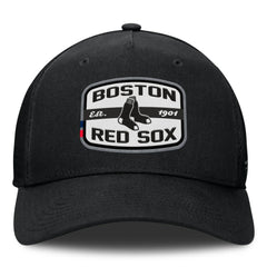 Boston Red Sox Fanatics Team Patch A-Frame Trucker Snapback Hat - Black Hats