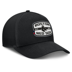 Boston Red Sox Fanatics Team Patch A-Frame Trucker Snapback Hat - Black Hats