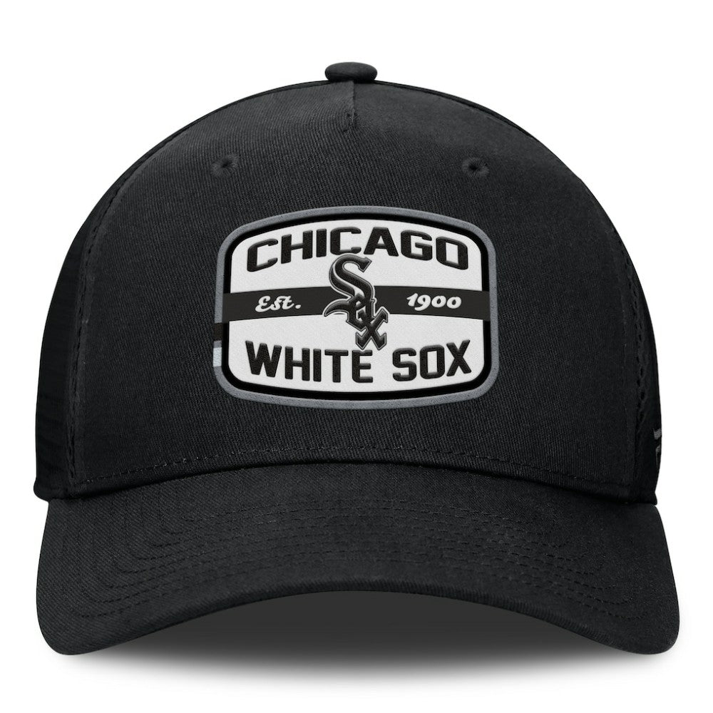 Chicago White Sox Fanatics Team Patch A-Frame Trucker Snapback Hat - Black Hats