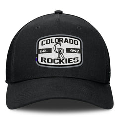 Colorado Rockies Fanatics Team Patch A-Frame Trucker Snapback Hat - Black Hats