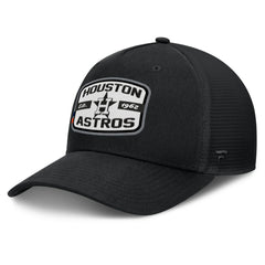 Houston Astros Fanatics Team Patch A-Frame Trucker Snapback Hat - Black Hats