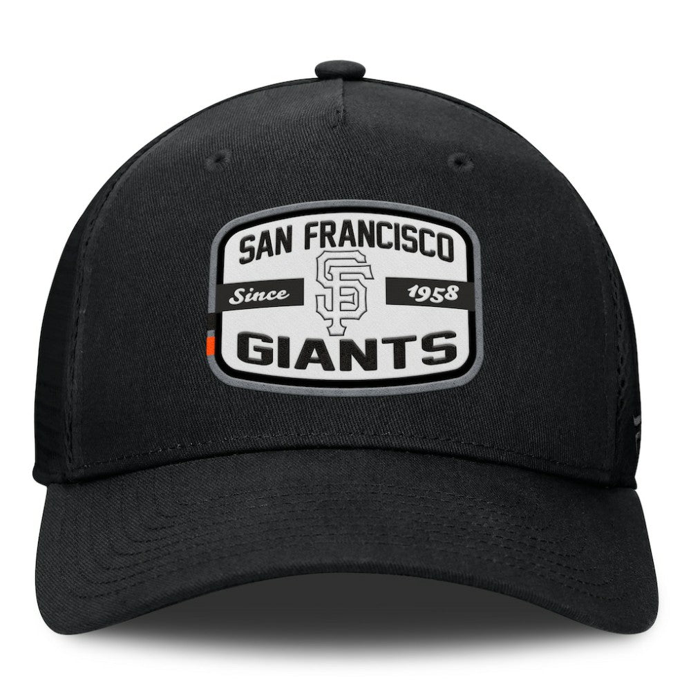 San Francisco Giants Fanatics Team Patch A-Frame Trucker Snapback Hat - Black Hats