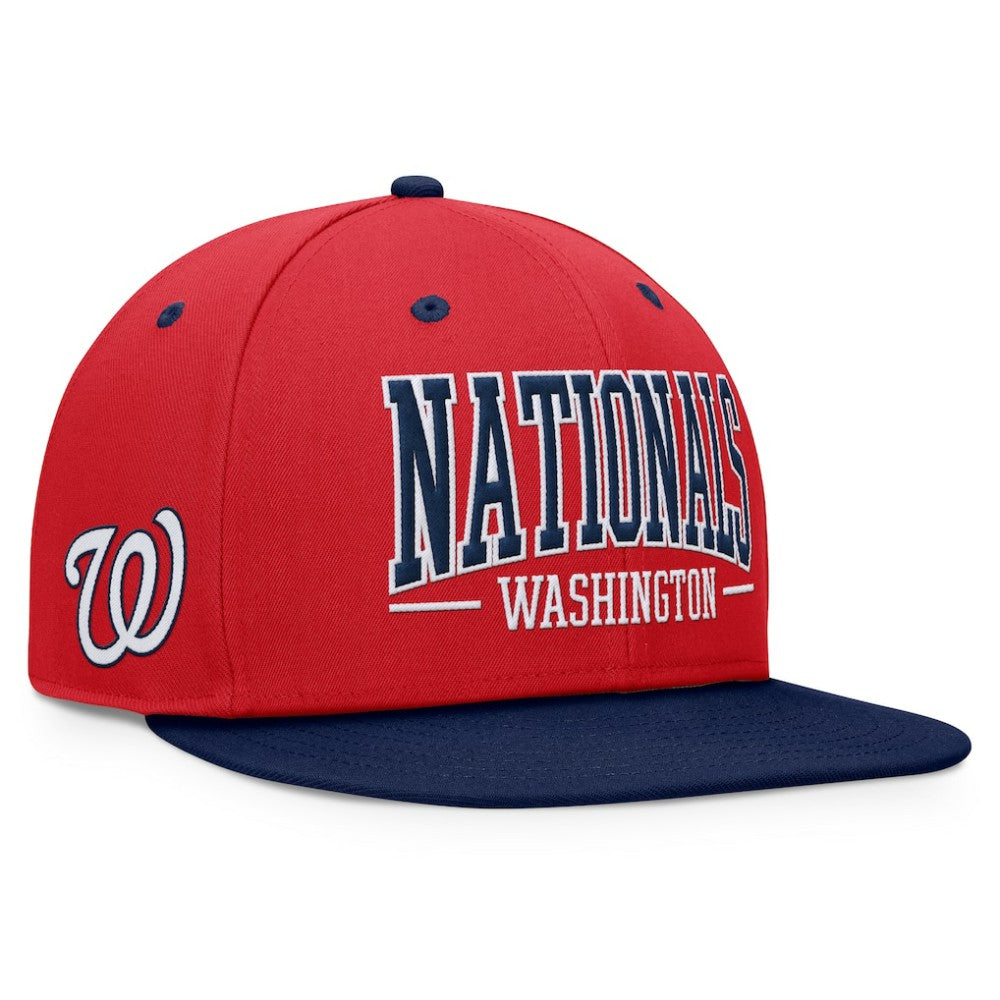 Washington Nationals Fanatics Fundamental Bold Snapback Hat - Red/Navy Hats