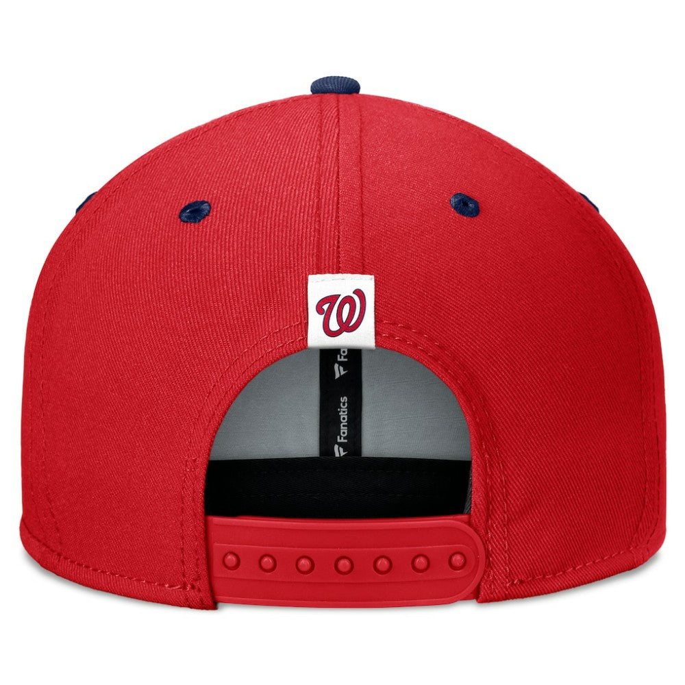 Washington Nationals Fanatics Fundamental Bold Snapback Hat - Red/Navy Hats