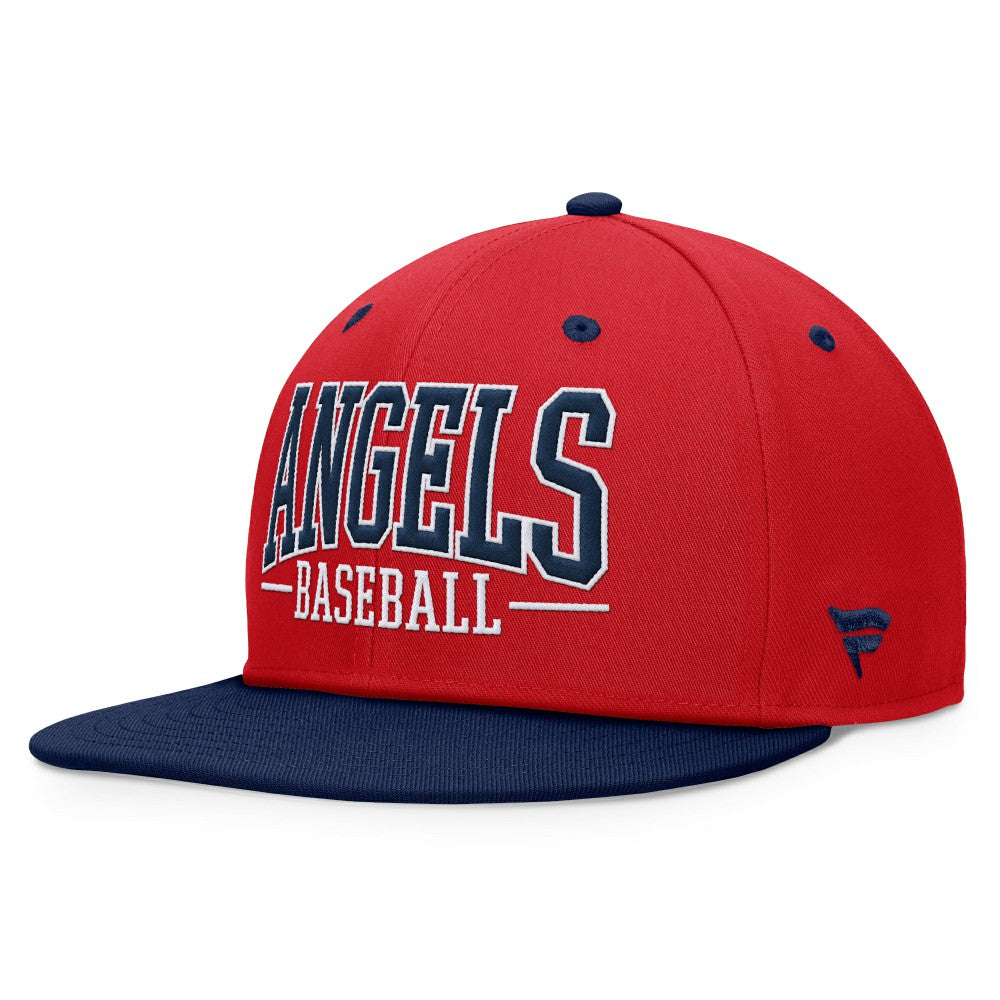 Los Angeles Angels Fanatics Fundamental Bold Snapback Hat - Red/Navy Hats